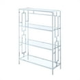 thumbnail image 3 of Convenience Concepts Town Square Chrome 4 Tier Bookcase, Glass/Chrome, 3 of 3