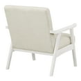 thumbnail image 4 of Weldon Armchair in Linen White Fabric with Antique White Finished Frame, 4 of 8