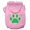 Light Pink, variant on Pet Dog Cat Hoodie Screen Printed, "Green Swiss Dots Paw"