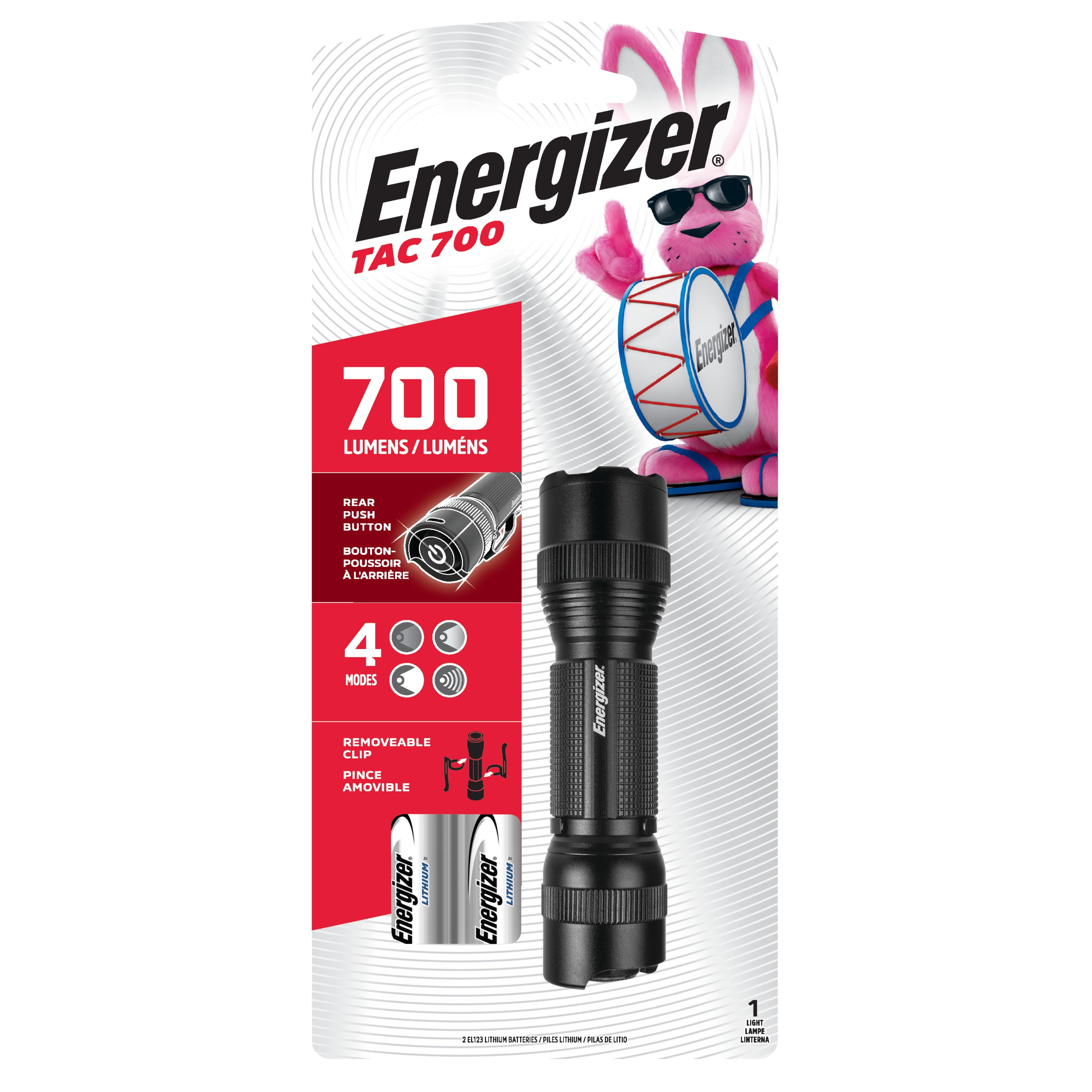 kort Viva Plasticiteit Energizer TAC 700 Metal LED Tactical Flashlight - Walmart.com