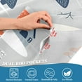 thumbnail image 5 of Yayeee Kitchen Curtains Tier Set of 2 Light Filtering 57"x24" Over Sink Window Panels, Gray Cartoon Houses, 5 of 7