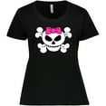 thumbnail image 3 of Inktastic Skull with Bow Women's Plus Size T-Shirt, 3 of 5