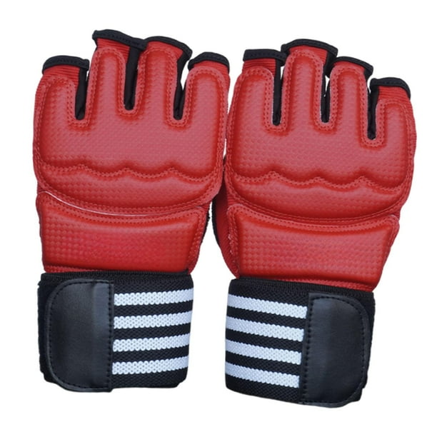 2 guantes de boxeo de medio dedo, ligeros, portátiles, con palmas abiertas, equipo de sparring SG