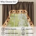 thumbnail image 5 of Park Designs Black Sturbridge Star Lined Swag 72x36, 5 of 6