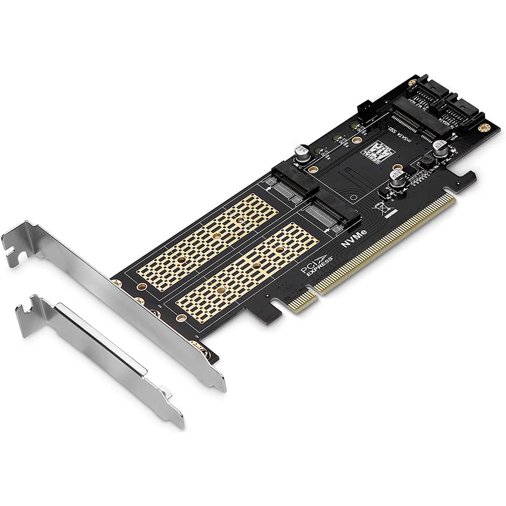 lettuce Rebellion Decrement 3 in 1 NGFF and mSATA SSD Adapter Card,M.2 NVME to PCIE/M.2 SATA SSD to SATA  III/mSATA to SATA Adapter for 2280/2260 - Walmart.com