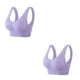 thumbnail image 4 of Minnieouse Sujetador deportivo Sexy y de apoyo de nailon para mujer, sujetadores inalámbricos para ir al gimnasio, sujetador transpirable para Púrpura XXL,1 2piezas, 4 of 6