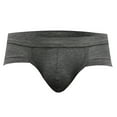 thumbnail image 2 of rygai U Convex Lift Hip Men Underpants Stretchy Low Waist Boxer Briefs for Inside Wear,Dark Gray 2XL, 2 of 8