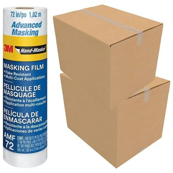 36-Pack of 72" x 90' 3M AMF72 Hand-Masker Pre-Folded Advanced Masking Film