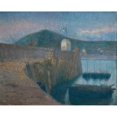 thumbnail image 2 of Émile Tremblay 14x12 Gold Ornate Wood Frame and Double Matted Museum Art Print Titled - The Port of Flamanville (1890), 2 of 4