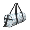 thumbnail image 3 of Xecao Hand Drawn Turtle print Round Travel Duffel Bag is a foldable gym bag with an inner pocket, perfect for travel sports, 3 of 8