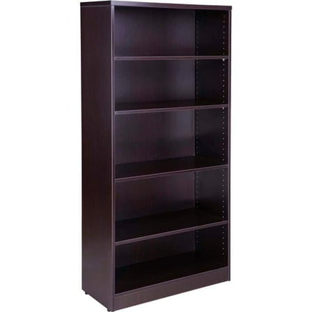 5-Shelf Bookcase, Mocha - 31 x 14 x 65.5 in.