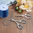 thumbnail image 3 of HLONK 2Inch Stainless Steel Scissors Silver Sewing Embroidery Scissors Small Precision Detail Scissors Vintage Shears Sharp Cutter for Fabric Paper Cutting Craft Art Work DIY Tool DIY, 3 of 9