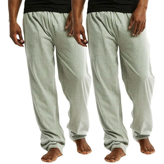Men's Knitted Pajama Sweat Pants with Drawstring (H Gray, L)