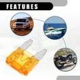 thumbnail image 4 of Unique Bargains 5 Pcs Mini 40AMP APM/ATM Universal Car Fuse Blade Style Fuses Short Circuit Protection Automotive Car Boat Truck SUV RV Plastic Metal Orange 5A, 4 of 7