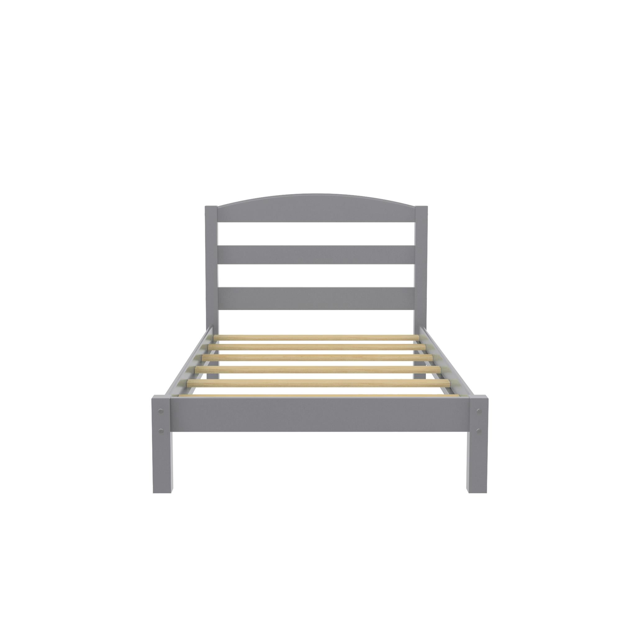 Better Homes & Gardens Leighton Kids Twin Size Bed, Wood Platform Bed Frame, Gray