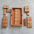 thumbnail image 3 of Classical Simulation Chocolate Wooden Puzzle Assembled Toy Magic Box Puzzle Block Jigsaw Puzzle, 3 of 5