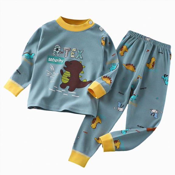 TOWED22 Infant Toddler Baby Girl Boy Fall Winter Clothes 2pcs Graphic Print Long Sleeve Sweatshirt Tops and Stretch Pants Cute Baby Girl Boy Outfit Clothing(Navy,3-4 Y)
