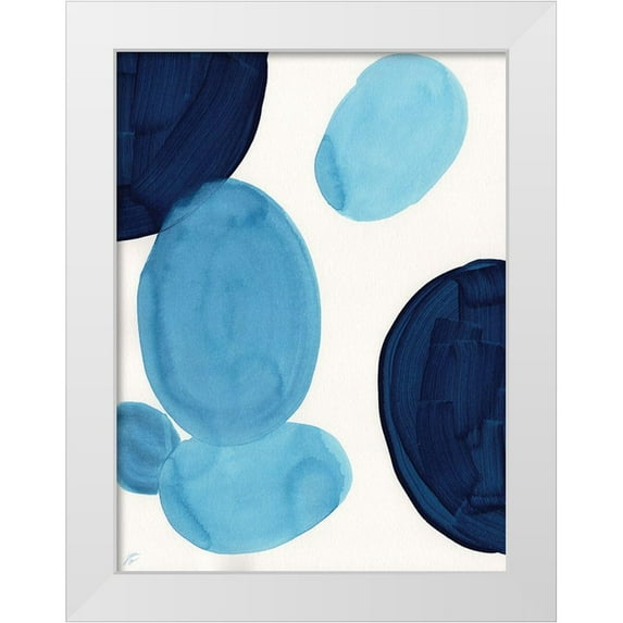 Lee, Judson 15x18 White Modern Wood Framed Museum Art Print Titled - Shades of Blue II
