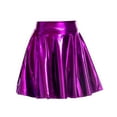 thumbnail image 3 of MSJUHEG Leather Skirt Skirts for Women Purple Dress for Woman Mini Skirt Maxi Skirt PU Purple Xl, 3 of 5