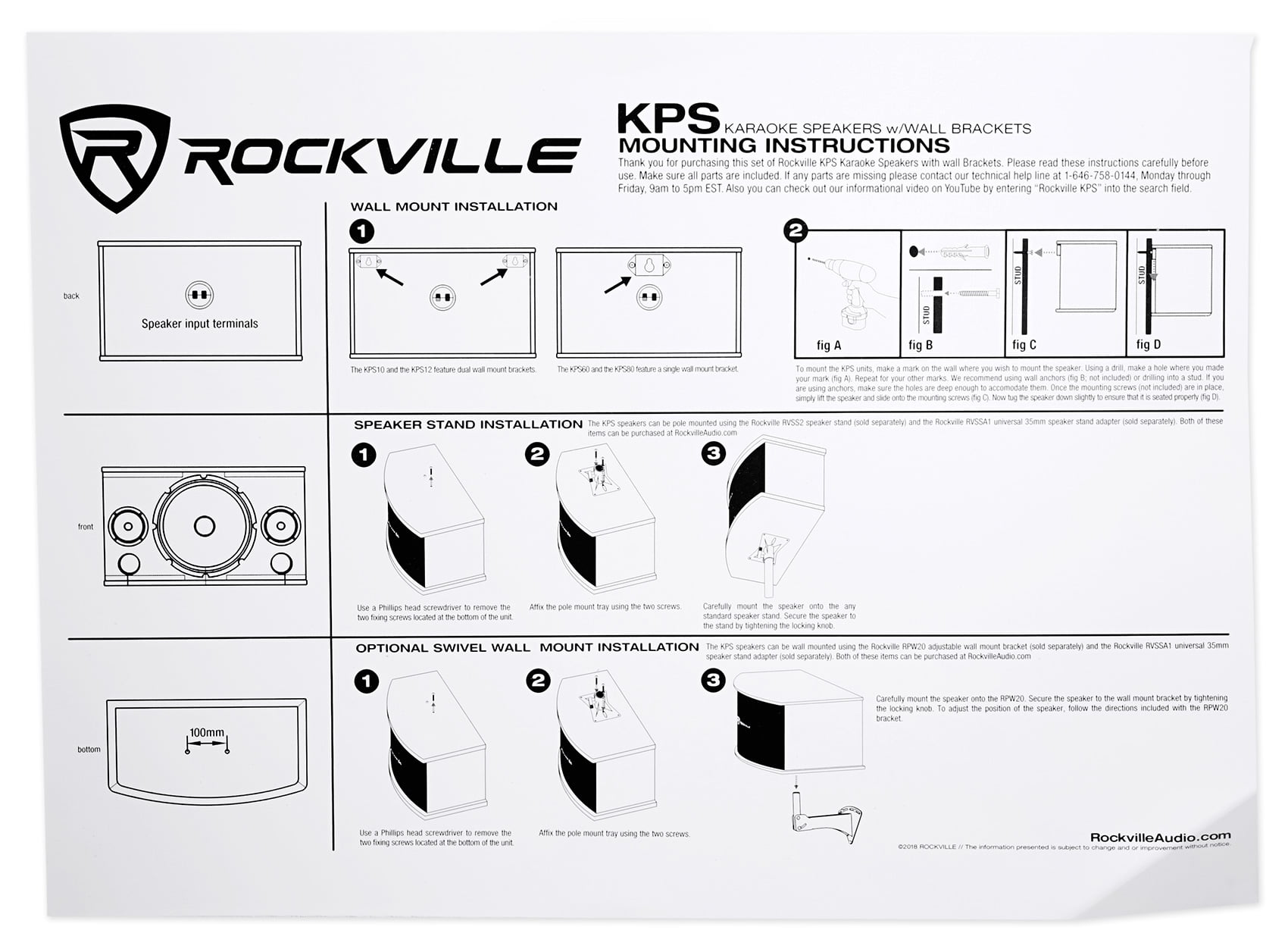 Pair Rockville KPS12 12" 3-Way 1600w Karaoke Speakers+Bluetooth Amplifier Mixer + Rockville R14GSBR100 Red/Blk 14 Gauge 100' Ft. Mini Spool Car Audio Speaker Wire
