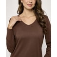 thumbnail image 4 of Real Essentials 3 Pack Women's Soft Cotton Long Sleeve Pajama Set with Pants - Lounge Sets for Women (Available In Plus), 4 of 6