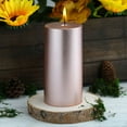 thumbnail image 2 of Efavormart 6" Rose Gold Dripless Unscented Pillar Candle - Long Burn Time, 2 of 7