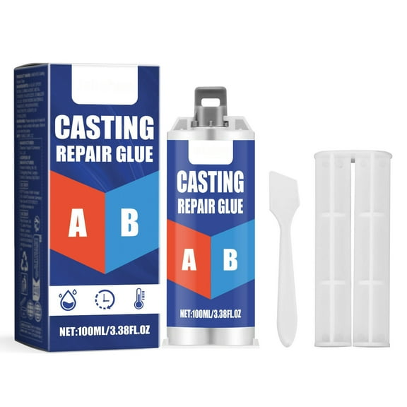 Metal Repair Epoxy High Strength Casting Adhesive Industrial Grade Metal Filler Heat Resistant Waterproof Adhesive Two Part Metal Bonding Compound for Steel Iron Aluminum Copper Repair