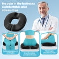 thumbnail image 2 of Lolsea Donut Pillow Seat Cushion for Tailbone Pain Relief, Donut Chair Cushion by Ergonomic for Sciatica, Hemorrhoids, Postpartum Pregnancy, Coccyx Pain Relief Cushion for Home, Office, 2 of 6