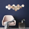 thumbnail image 6 of Mirror Wall Stickers, 12PCS Hexagon Mirror Art DIY Home Decorative Hexagonal Acrylic Wall 3D Mirror Hexagon Vinyl Removable Wall Sticker Decal Home Living Home Decor Clearance, 6 of 7
