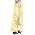 thumbnail image 2 of ABATAB Pajama Pants for Women Soft Comfy Wide Leg Plaid Sleepwear Elastic Waisted Casual Baggy Lightweight Beach Pj Bottom, 2 of 5