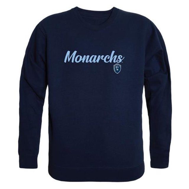 W Republic 556-228-NVY-03 Old Dominion University Mens Script Crewneck T-Shirt, Navy - Large