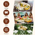 thumbnail image 7 of Yellow Gnomes Round Tablecloth, Fitted Table Cover with Elastic for 36"-44" Round Tables, Sunflower Floral Bee Vintage Table Cloth Outdoor Indoor Dinning Party Waterproof Tablecloths, 7 of 7