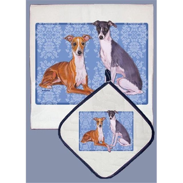 Italian Greyhound Ensemble de Torchon et Porte-Casseroles