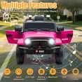 thumbnail image 3 of Okybaby 12V Kids Ride on Truck Car with Remote Control, Electric Kids Ride on Toys with MPS,Bluetooth,USB/TF Slot,LED Lights, Ride on Truck Cars for Kids Aged 2-8,Pink, 3 of 7
