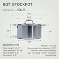 thumbnail image 5 of Made In Cookware - 8 Quart Stainless Steel Stock Pot With Lid - 5 Ply Stainless Clad - Professional Cookware - Crafted in Italy - Induction Compatible, 5 of 7