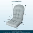 thumbnail image 3 of Costway Patio Adirondack Chair Cushion High Back Fade Resistant 5'' Seat Pad Outdoor Grey, 3 of 10