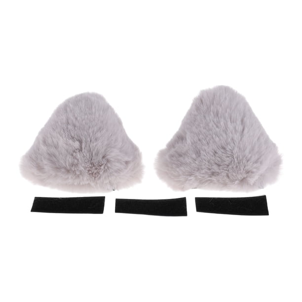 Accesorios para Casco de Motocicleta Decoración Orejas de Gato 3D para Cascos de Motocicleta Bicicleta Esquí Gris Pegatina 1 Juego