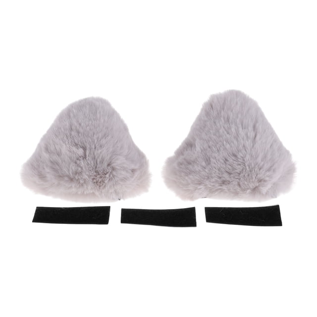 Accesorios para Casco de Motocicleta Decoración Orejas de Gato 3D para Cascos de Motocicleta Bicicleta Esquí Gris Pegatina 1 Juego