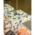 thumbnail image 2 of Fsddascl Lemon Fruit Outdoor Tablecloth - 54x54 Inch Square Dining Table Cover, Spring Pastoral Flowers Petal Country Waterproof Outdoor Table Cloth with Umbrella Hole & Zipper for Picnic/Patio, 2 of 7