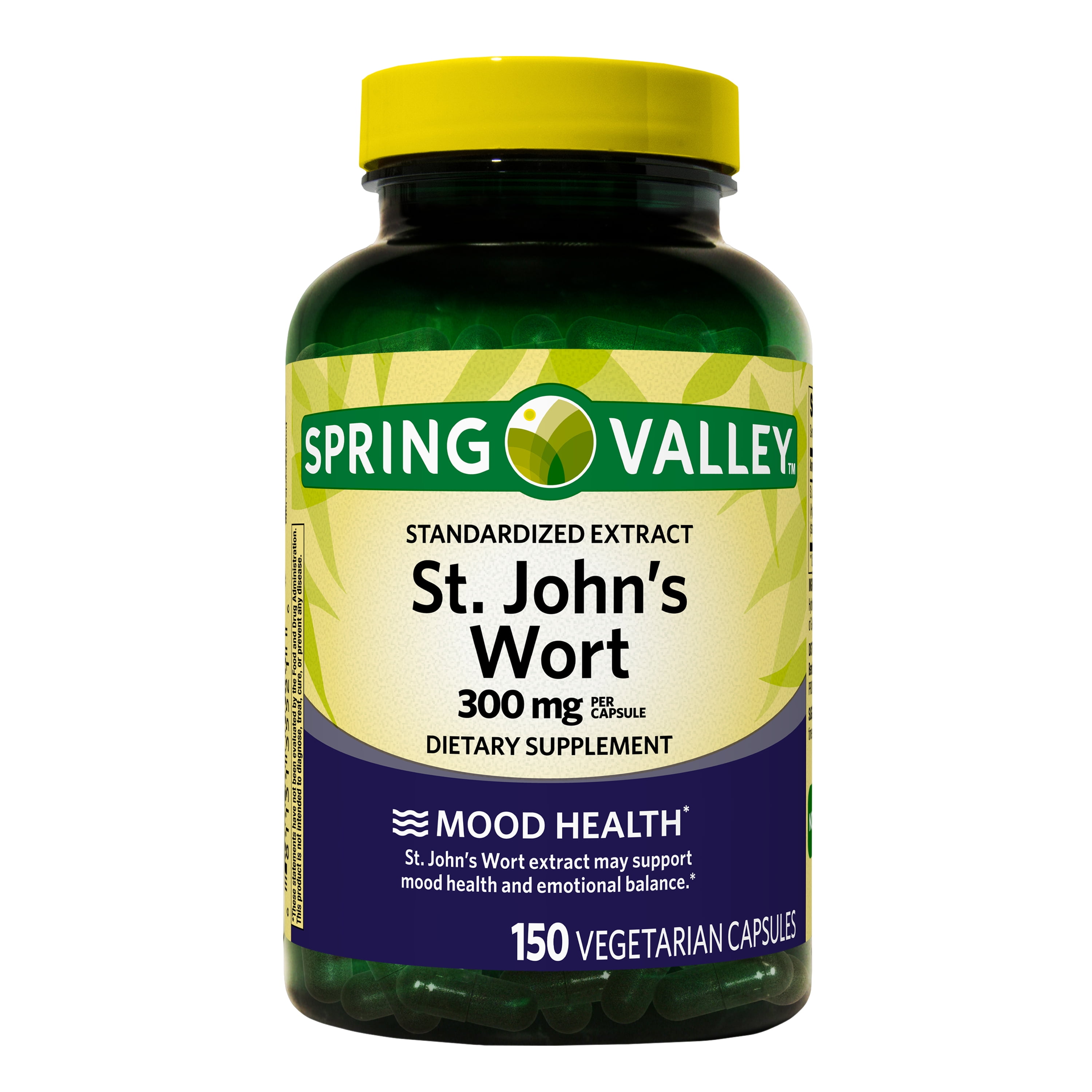 Spring Valley St. John's Wort Standardized Extract Capsules Dietary Supplement, 300 mg, 150 Count