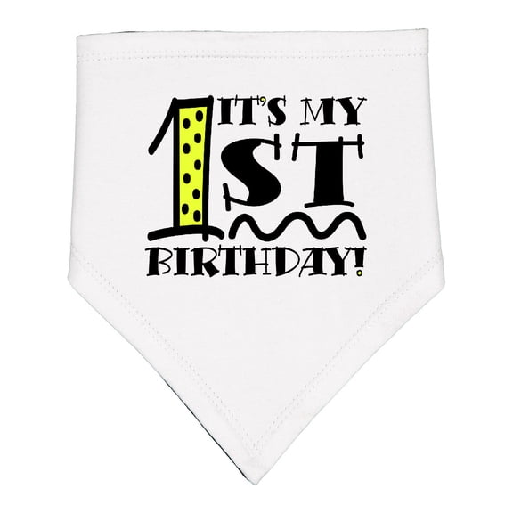 Inktastic It's My First Birthday Baby Bandana Bib