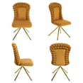 thumbnail image 6 of Dining Chairs Set of 2,Velvet Accent Chairs for Living Room, Vanity Chair with Gold Metal Legs, Upholstered Dining Chairs,360° swivel for bedroom,Living Room, Dining Room, Kitchen(Orange), 6 of 9