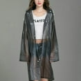 thumbnail image 5 of Tejiojio Coats Women's Rain Jacket Outdoor Transparent Waterproof Windproof Coat Outwear, 5 of 9