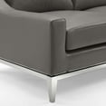 thumbnail image 4 of Modway Harness 64" Modern Stainless Steel and Leather Loveseat in Gray, 4 of 6