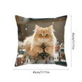thumbnail image 3 of Honmine Christmas Pattern Pillow Cover, Holiday Themed Cushion for Living Room Sofa, Seasonal Decor Pillow Case with Festive Designs for Home Atmosphere, 3 of 6