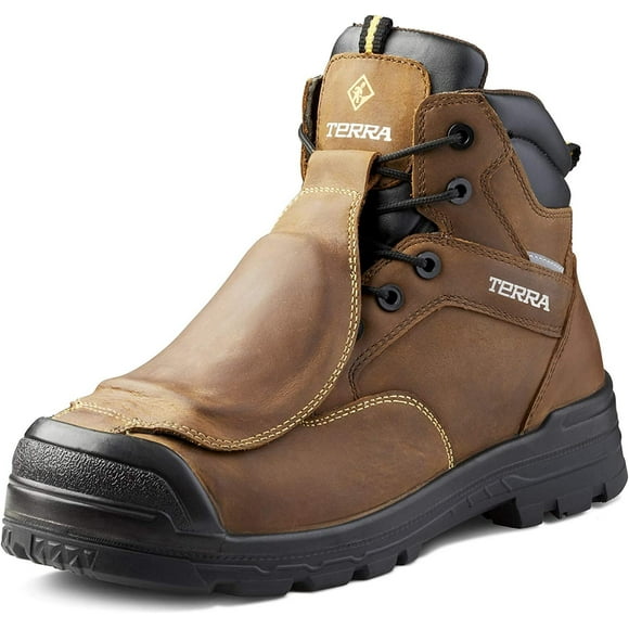 Terra Men's Barricade 6" Metguard Composite Toe Insulated Waterproof Puncture Resistant Industrial Boot, Brown, 8