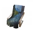 thumbnail image 4 of Wyoming Soft Flannel Fleece Throw Blanket, Leigh Lake Landscape with Sky and Reflections on Calm Water, Cozy Plush for Indoor and Outdoor Use, 70" x 90", Olive Green and Sea Blue, by Ambesonne, 4 of 6