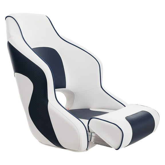 Boat Seat Flip-up Seat Bolster Captain Bucket Seat for Fishing Pontoon Boat