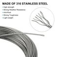thumbnail image 3 of Unique Bargains 1/8 Turnbuckle Wire Tensioner Strainer Kit, 100ft Stainless Steel Wire Rope Hook Eye Wire Rope Clip Thimble Crimping, 3 of 7