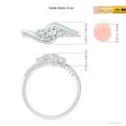 thumbnail image 5 of Angara Natural Diamond Three Stone Engagement Ring for Women in 14K White Gold - April Birthstone Jewelry | Round Diamond Ring (Ring Size - 5.5), 5 of 9